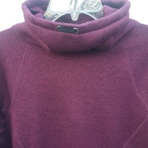 NWT TEK GEAR WOMEN'S FLEECE PINOT PLUM COWLNECK LG